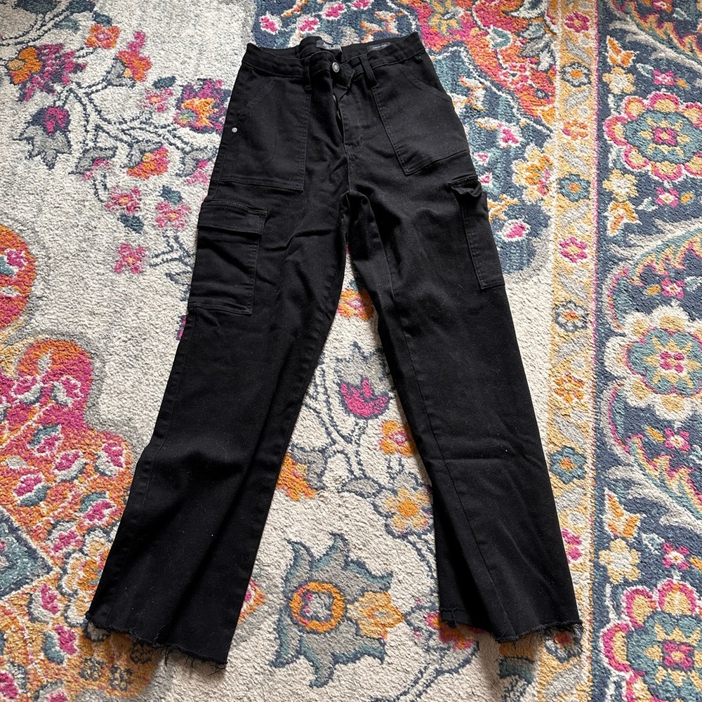 Judy Blue Black Cargo Wide Pants